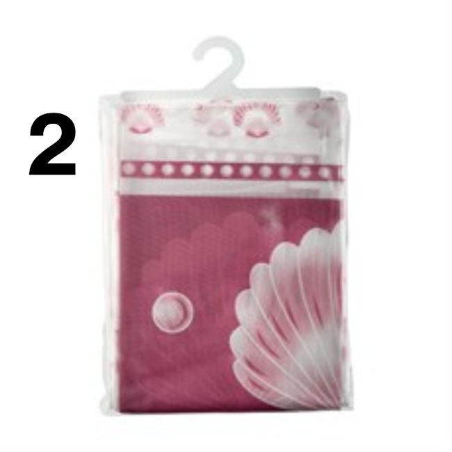 Çelik Ayna Polyester Banyo Perdesi