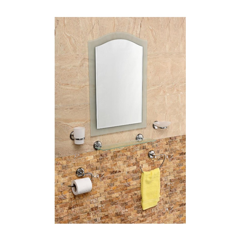 Çelik Ayna Eko Lale Çift Cam Banyo Aynası Set