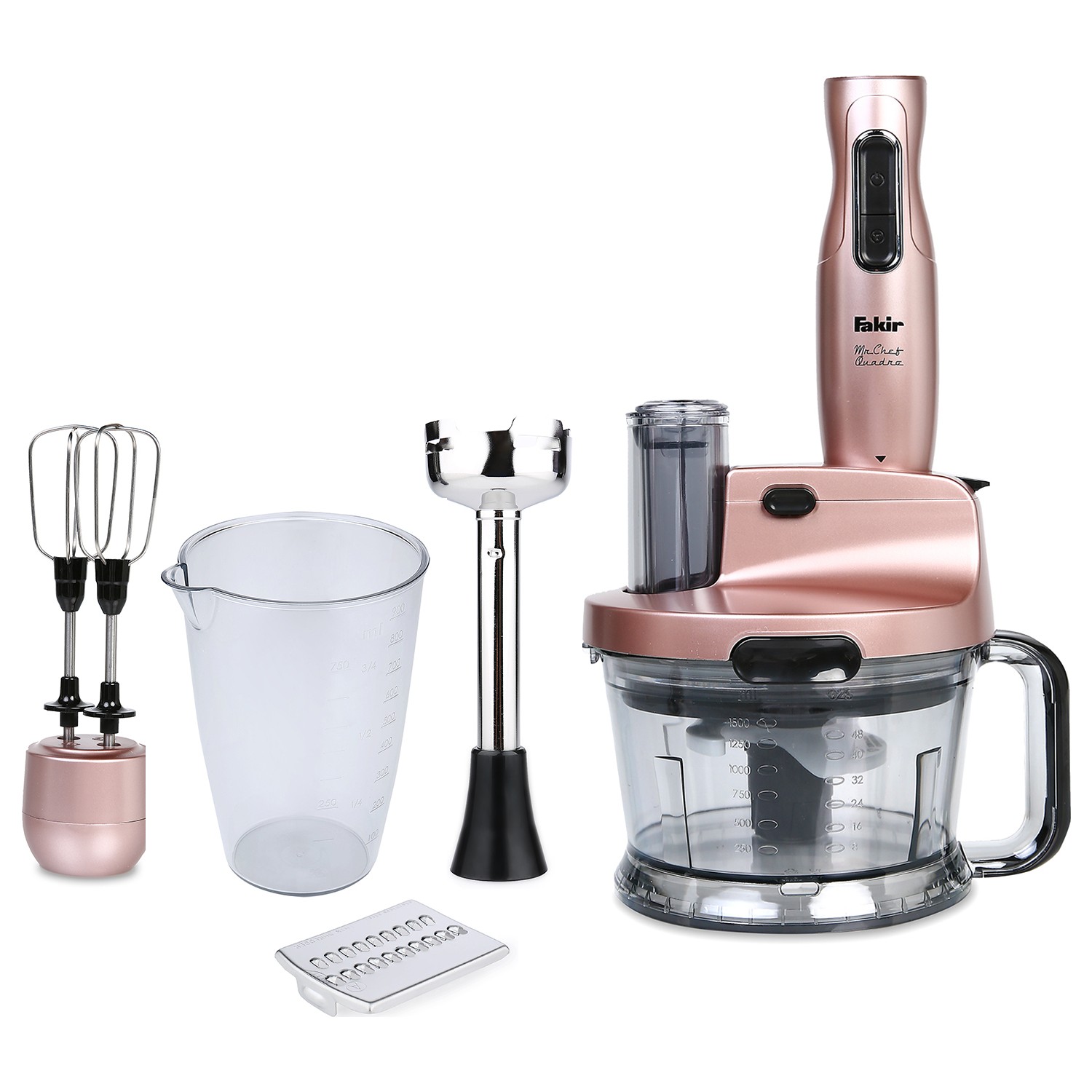Fakir Mr Chef Quadro Rose Blender Mikser Robot Seti