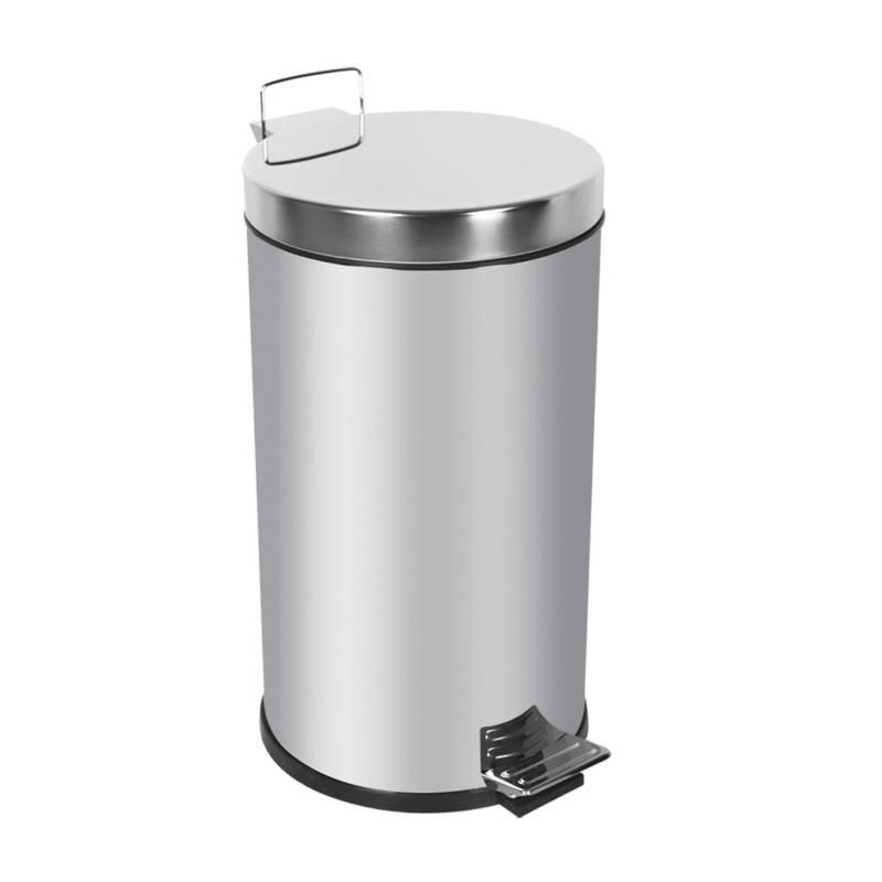 Çelik Ayna Krom 30 lt Çöp Kovası Pedallı