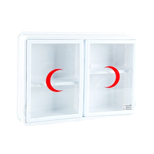 Çelik Ayna 2 kapaklı Ecza Dolabı Plastik