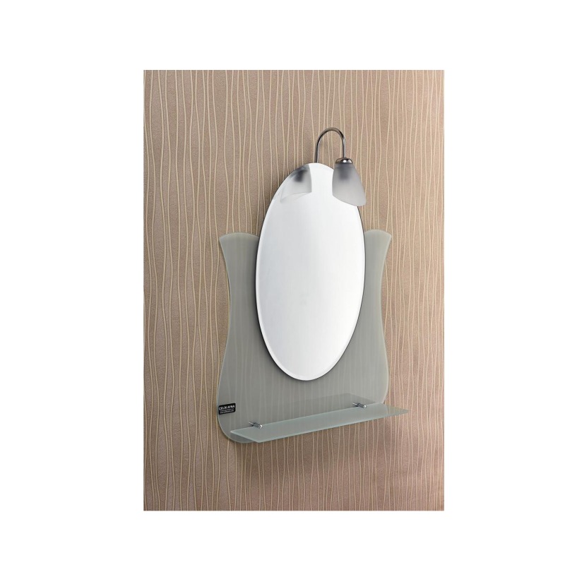 Çelik Ayna Lale Aplikli Füme Ayna