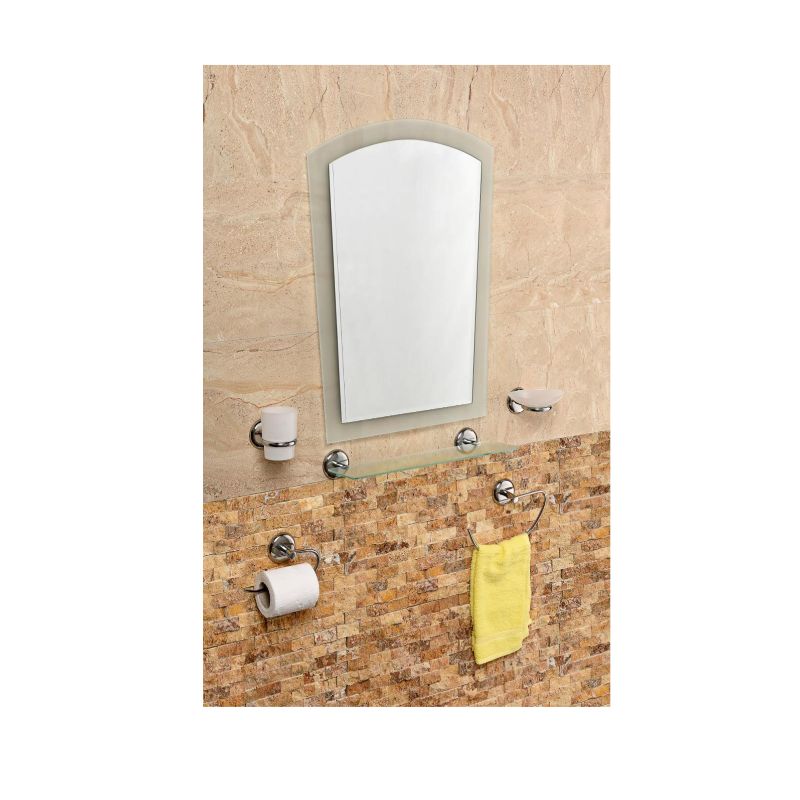 Çelik Ayna Eko Gül Çift Cam Banyo Aynası Set