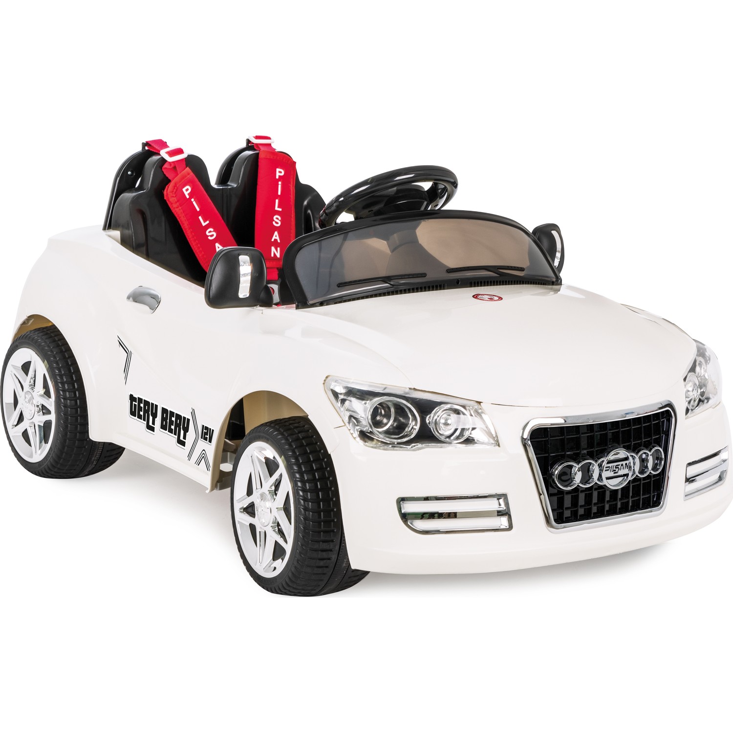 PİLSAN Tery Bery Uzaktan Kumandalı 12V Akülü Araba Beyaz